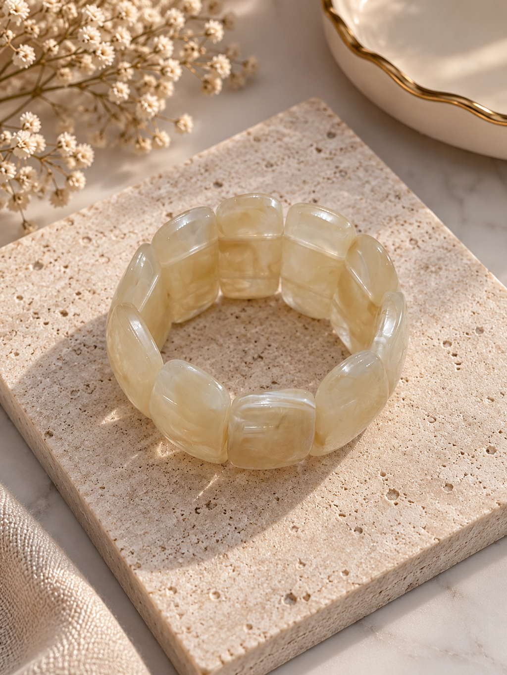 Ivory Marble Bangle