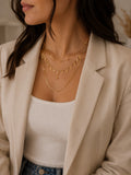 Layered Gold Cascade Necklace