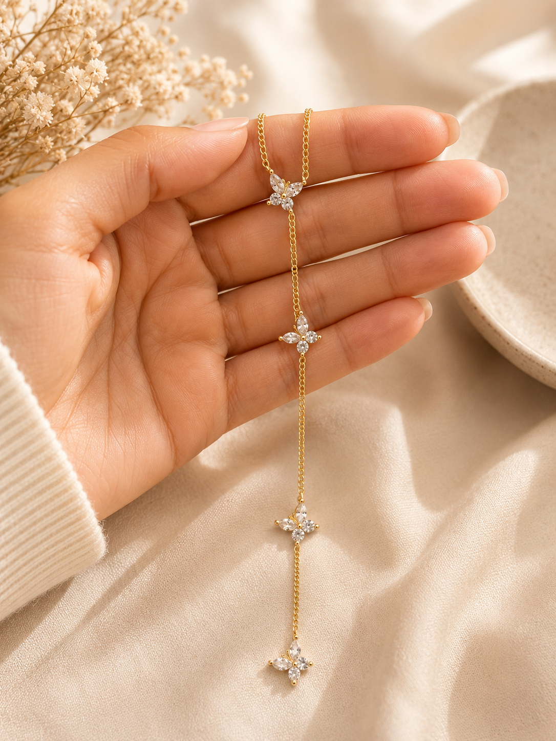 Butterfly Drop Necklace