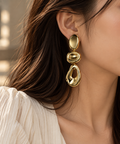 Organic Gold Earrings