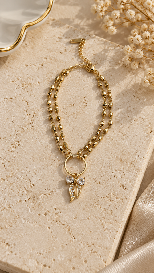 Bow Charm Bracelet