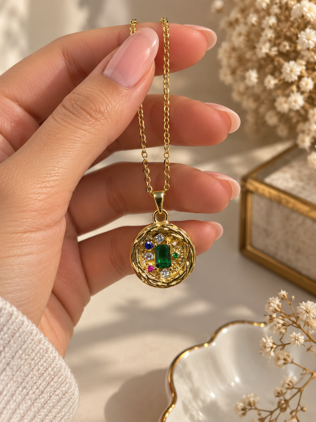 Emerald Treasure Necklace