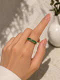 Emerald Cascade Ring