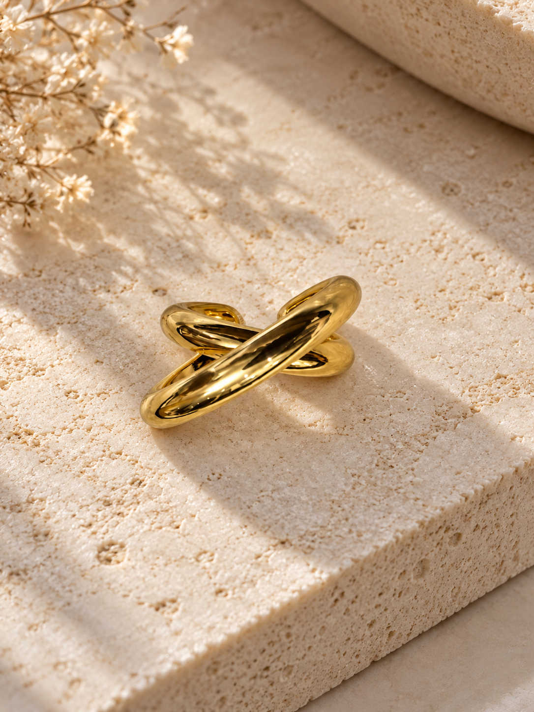 Golden Crossover Ring
