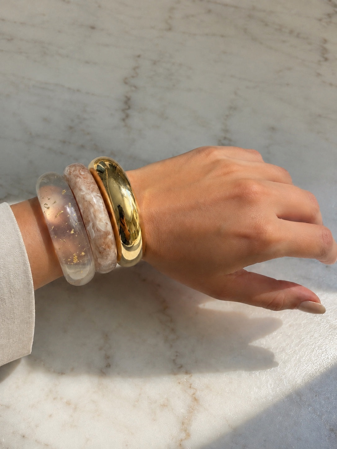 Champagne Glow Bangle Set