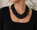 Midnight Beaded Statement Necklace