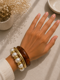 Pearl & Resin Bangle