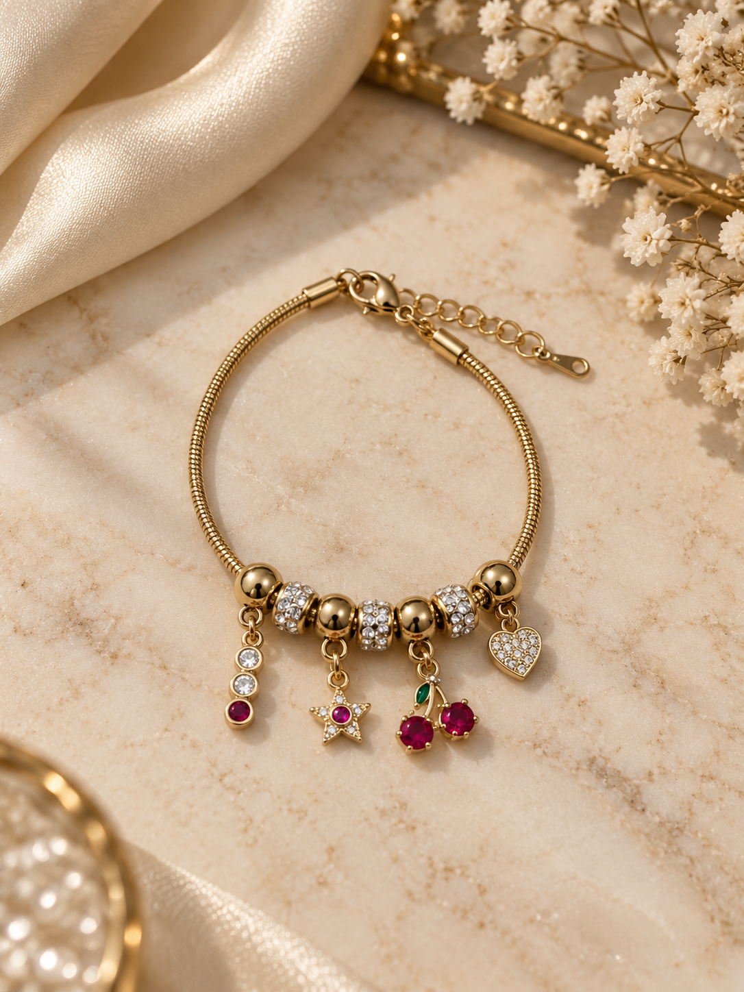 Cherry Charm Bracelet