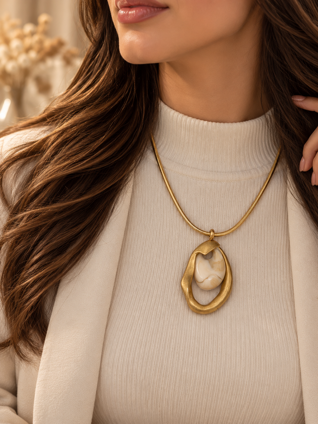 Marble Oval Necklace