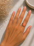 Coral Pink Statement Ring