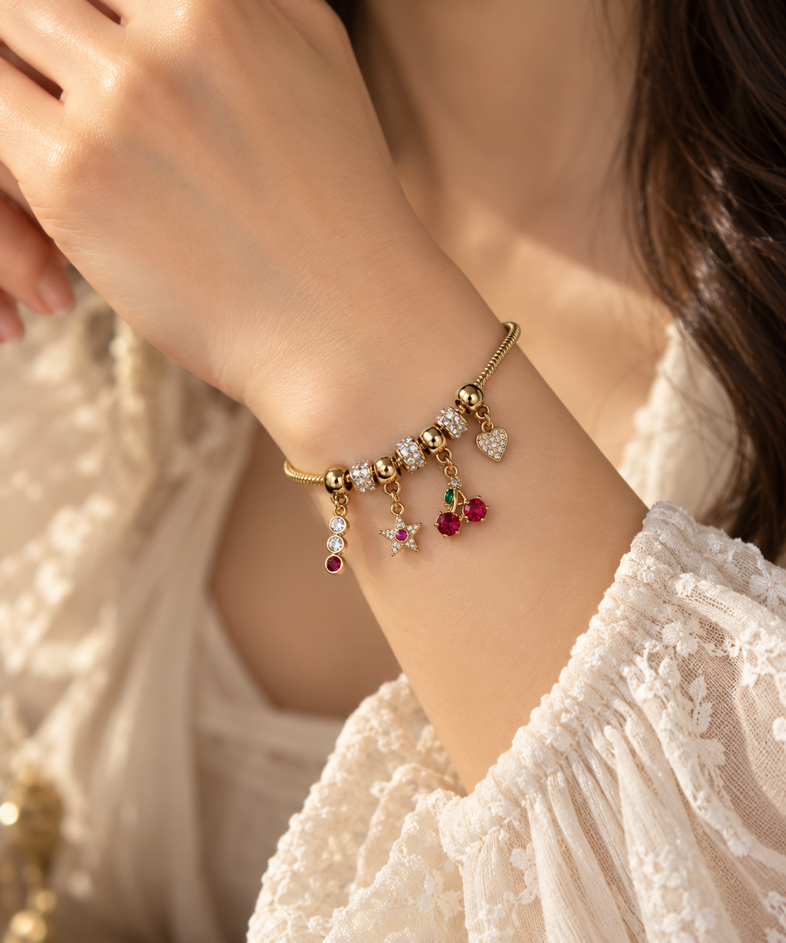 Cherry Charm Bracelet