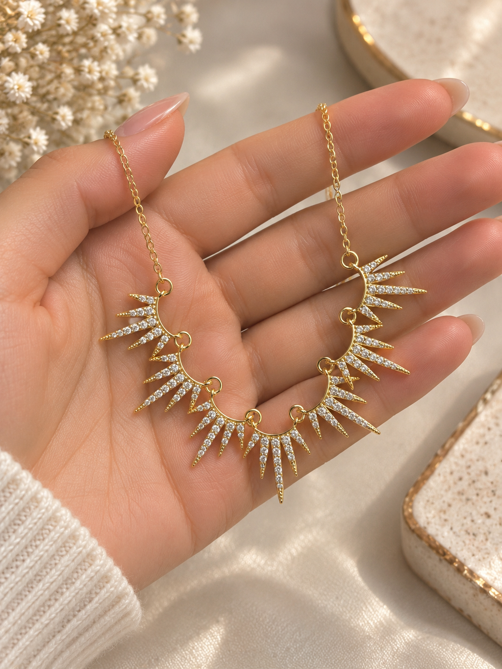 Crystal Spike Necklace