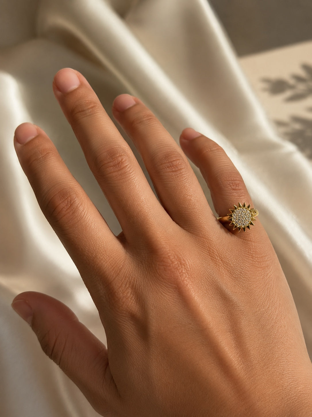 Sunbeam Crystal Pinky Ring