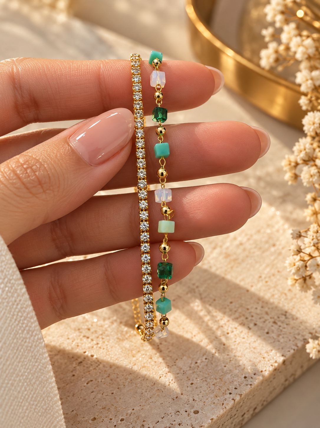 Emerald Crystal bracelet