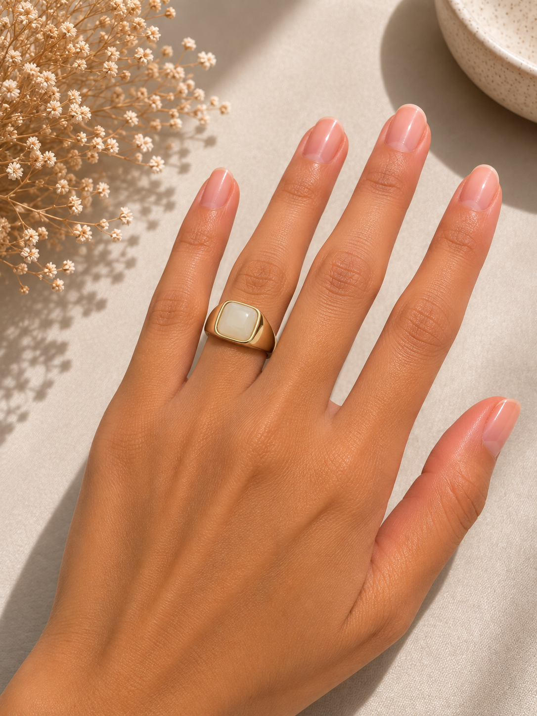 Ivory Stone Ring