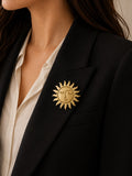Soleil Face Brooch