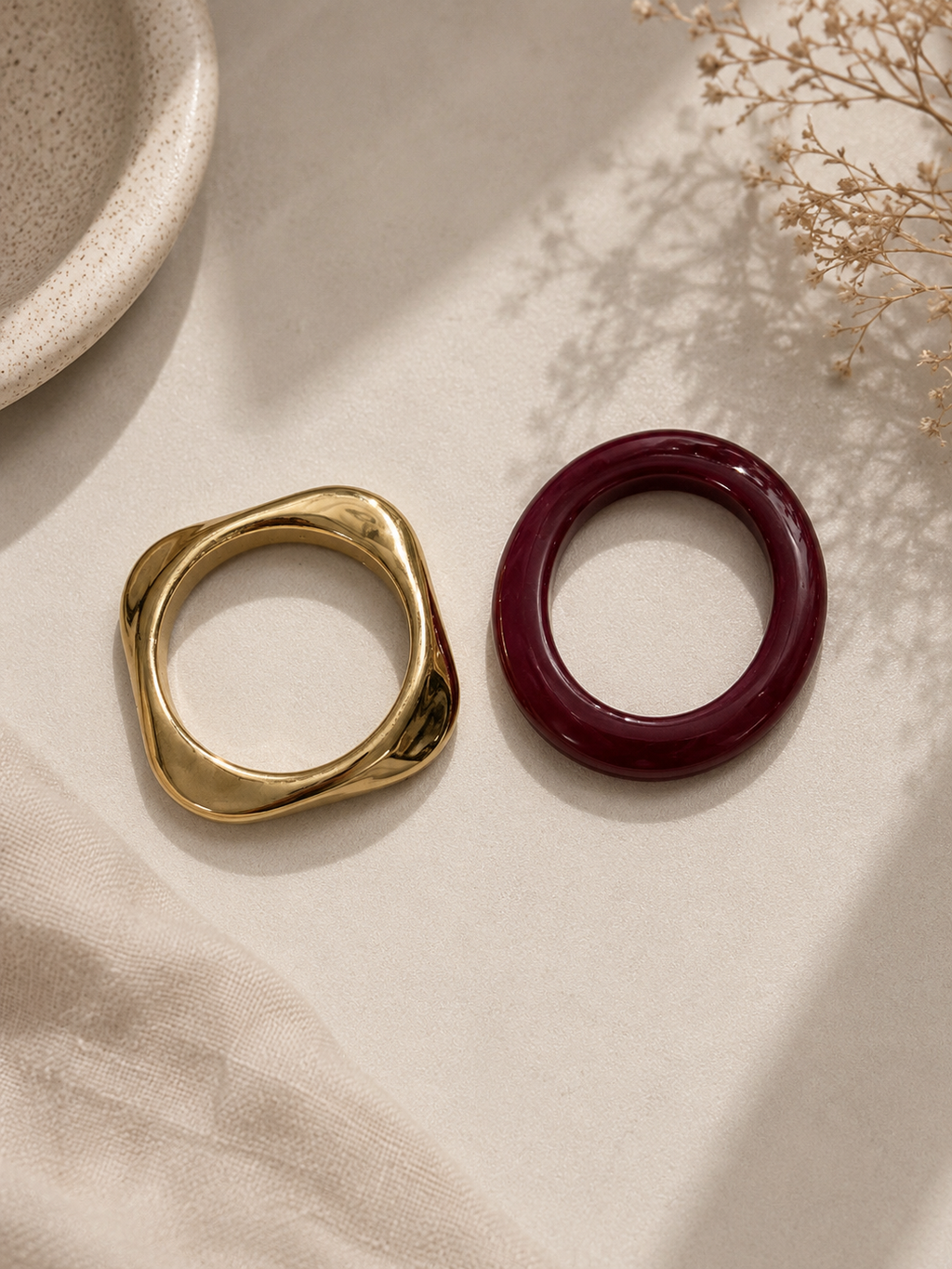 Amber Glow Bangle Set