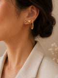 Golden Heart Trio Earrings
