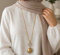 Hammered Disc Pendant Necklace