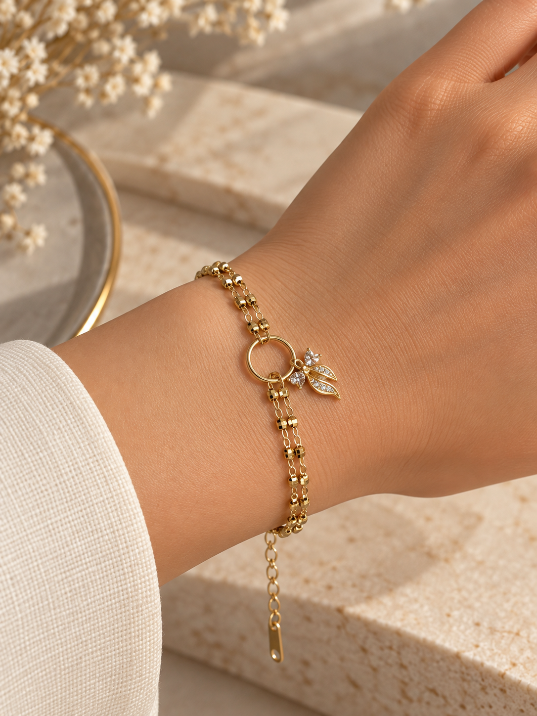 Bow Charm Bracelet