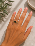 Black Onyx Twist Ring