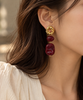 Burgundy Glow Earrings