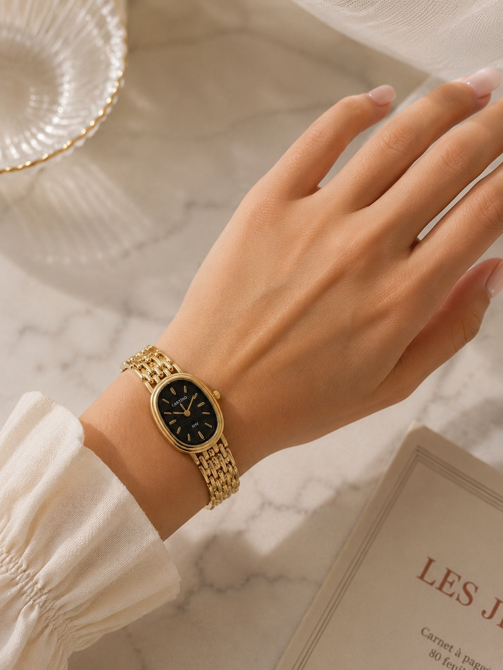 Petite Oval Gold Watch