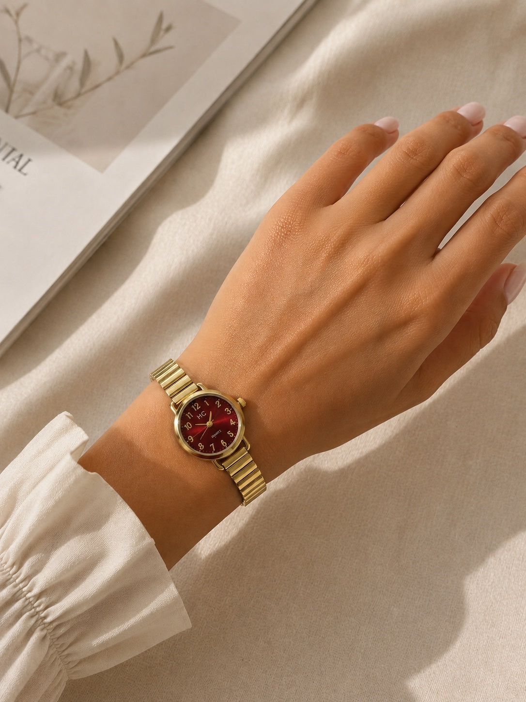 Classic Burgundy Vintage Watch