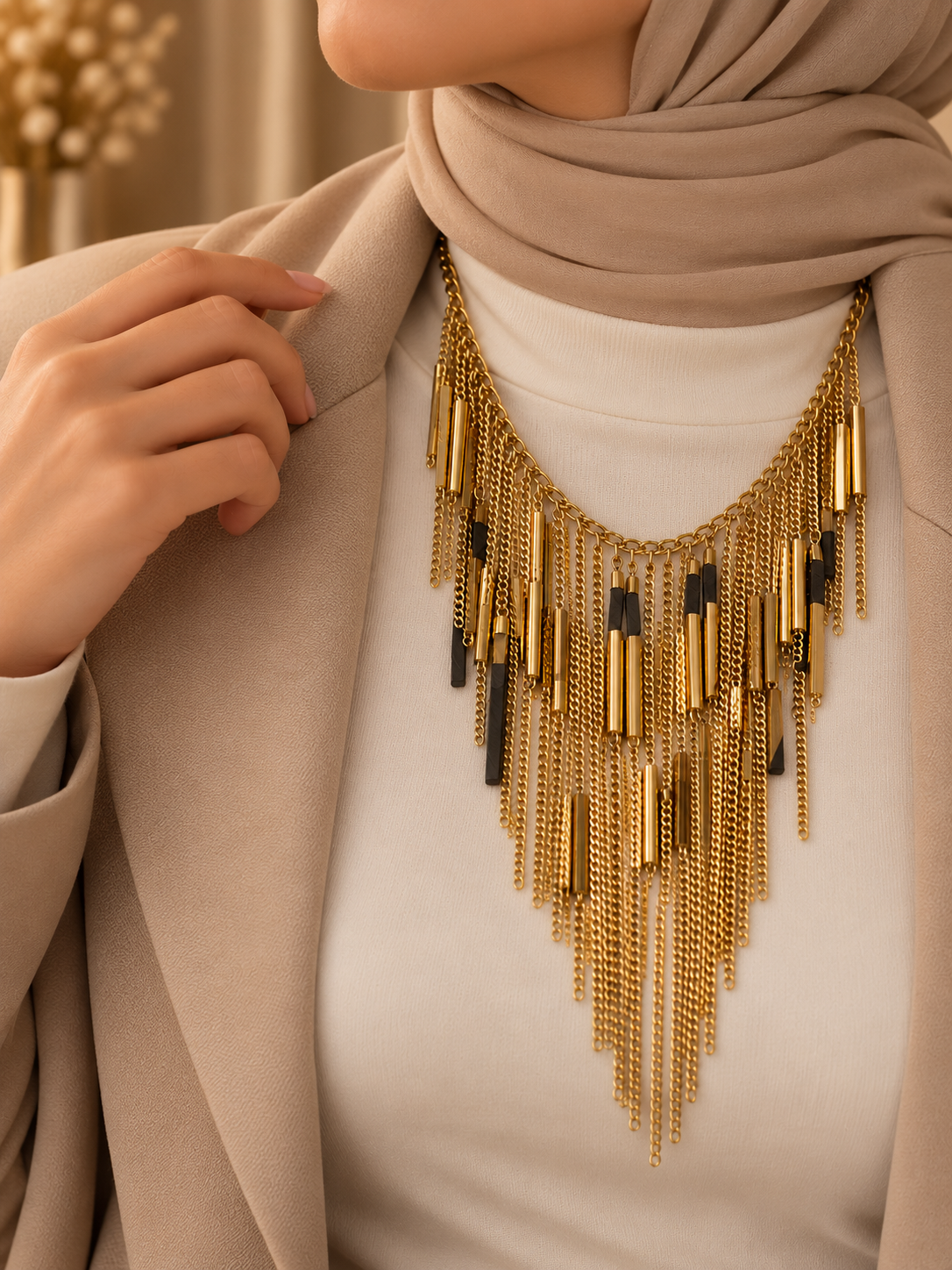 Midnight Fringe Necklace