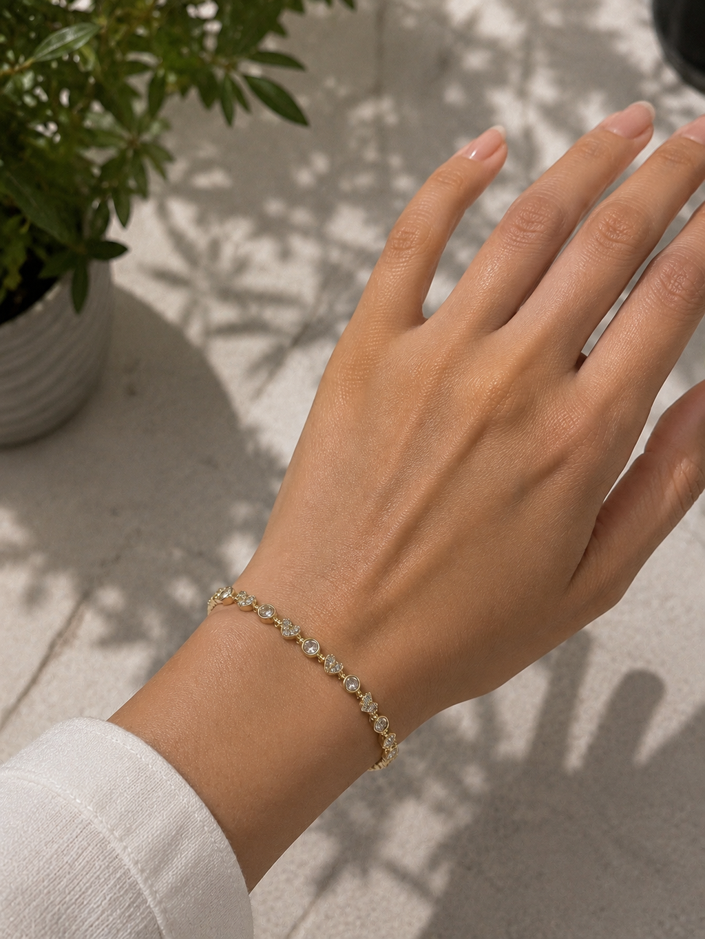 Crystal gold sparkle bracelet