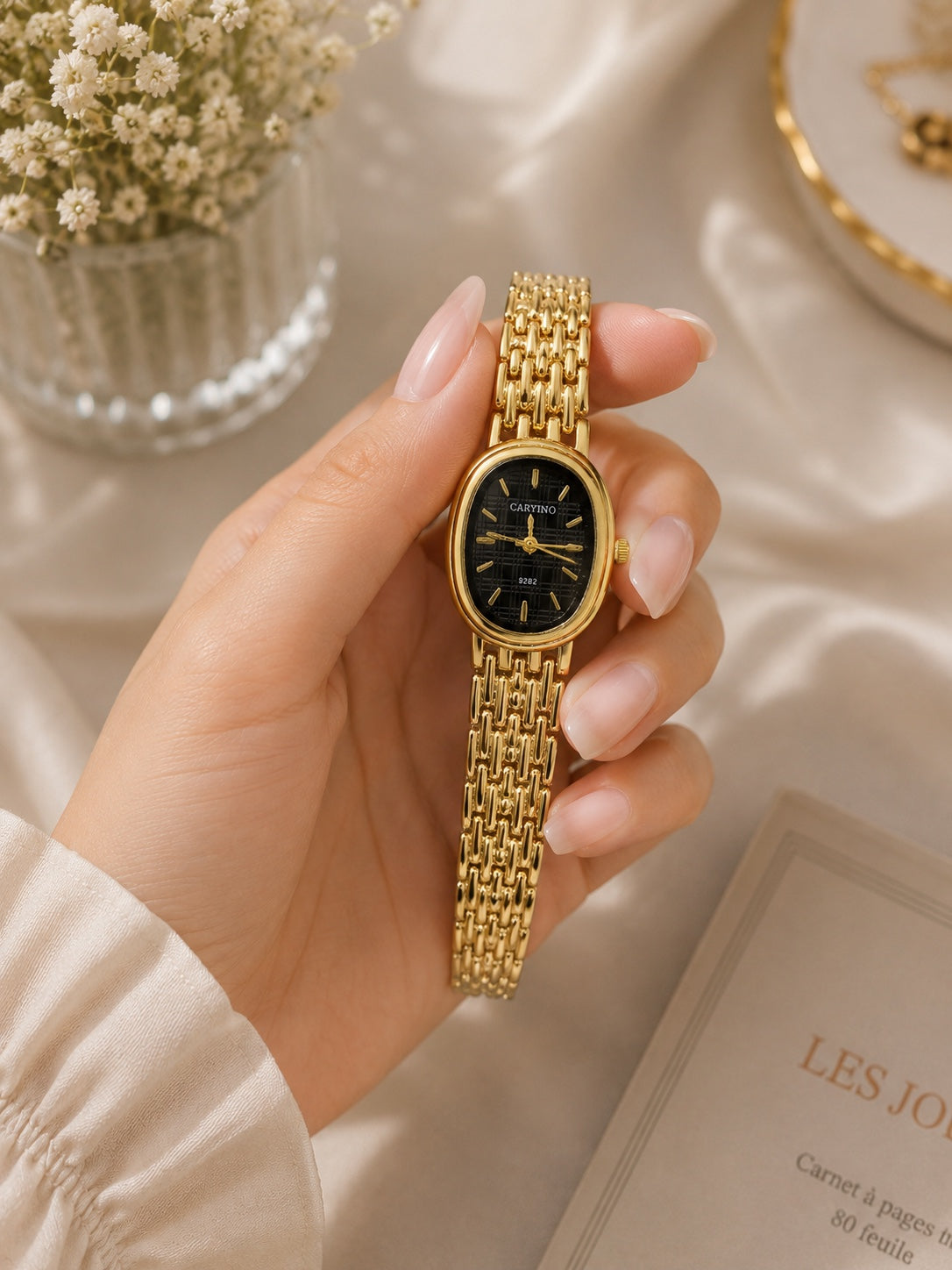 Petite Oval Gold Watch
