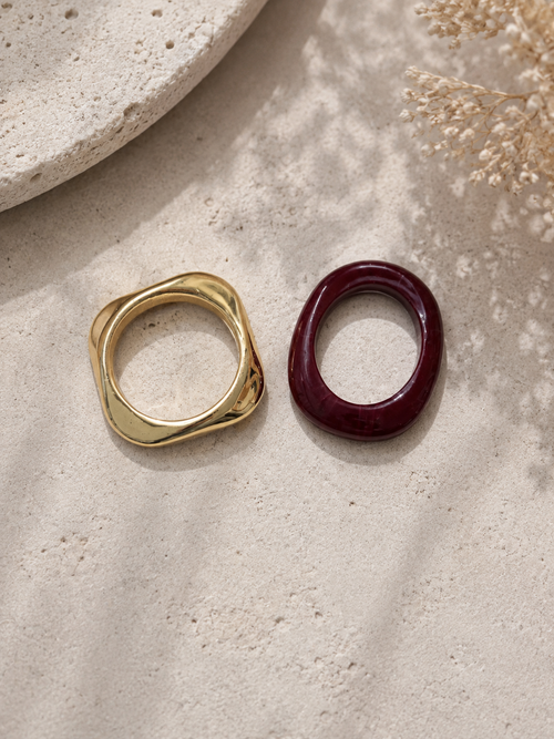 Amber Glow Bangle Set