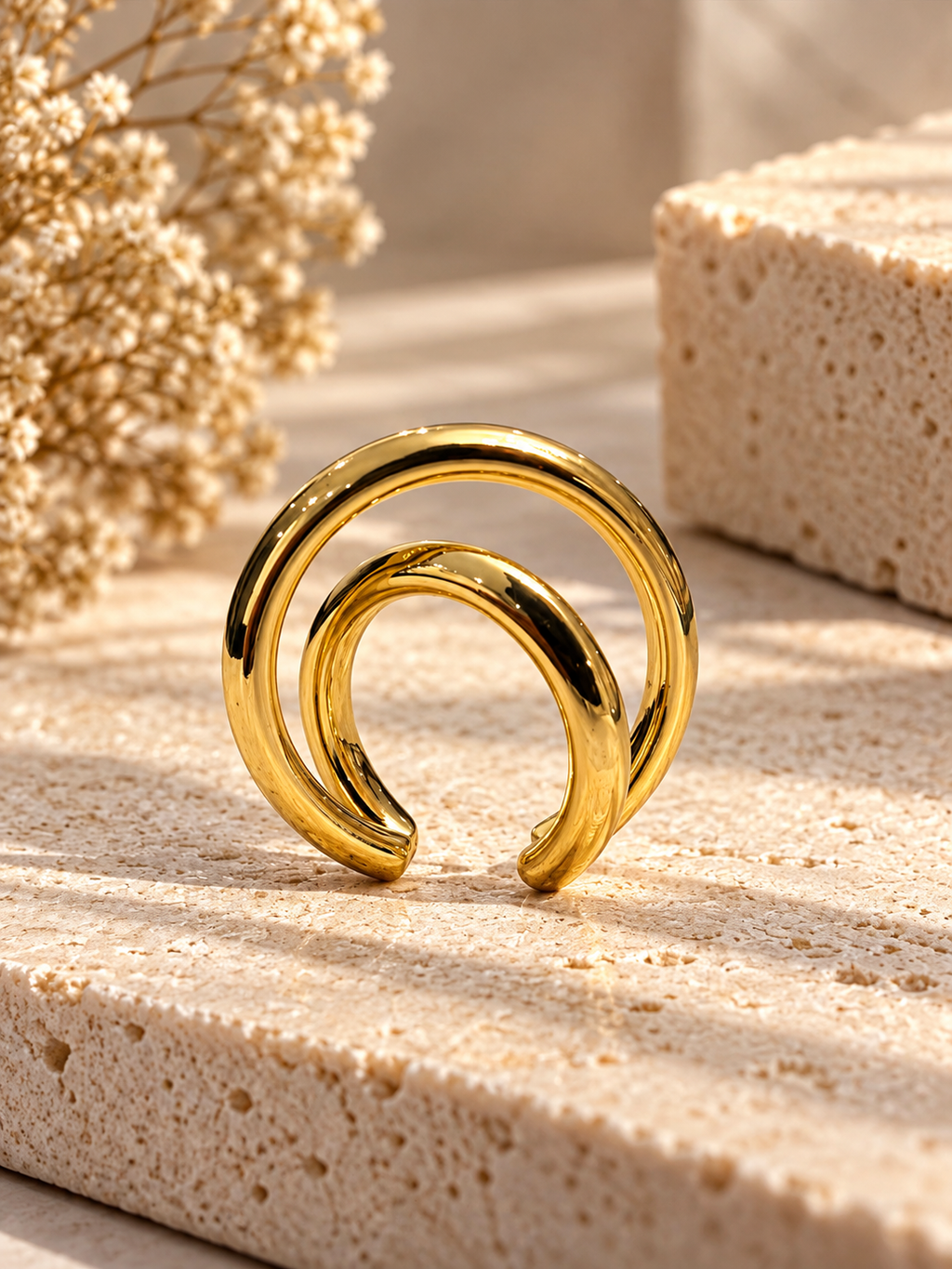 Golden Crossover Ring