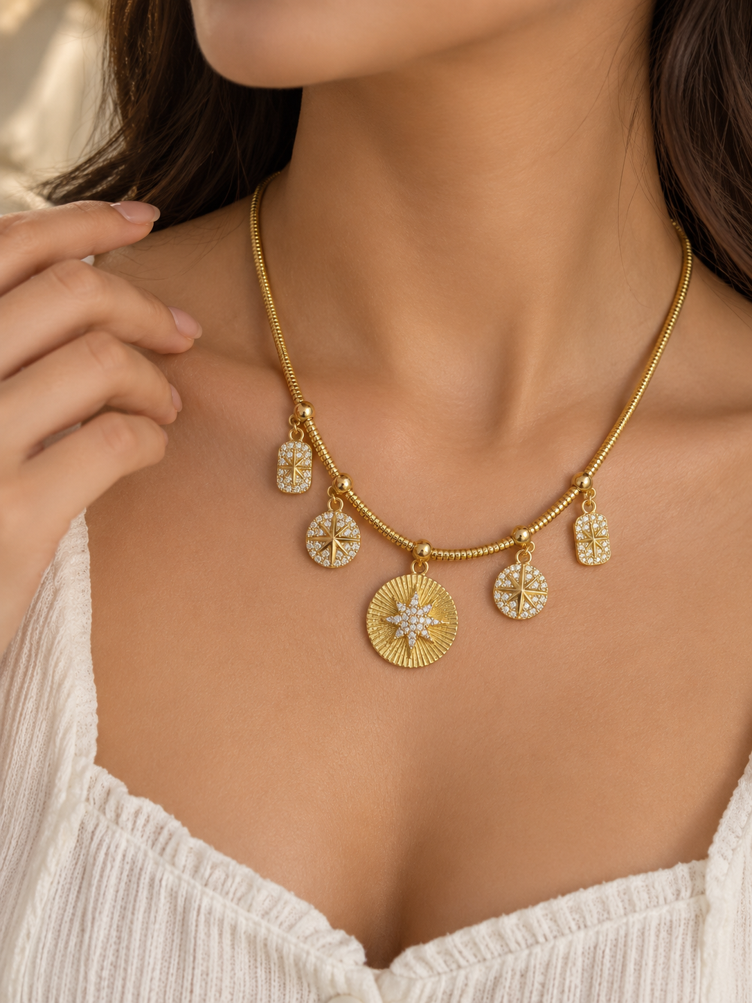 Starburst Charm Necklace