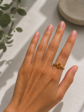 Amber Teardrop Ring