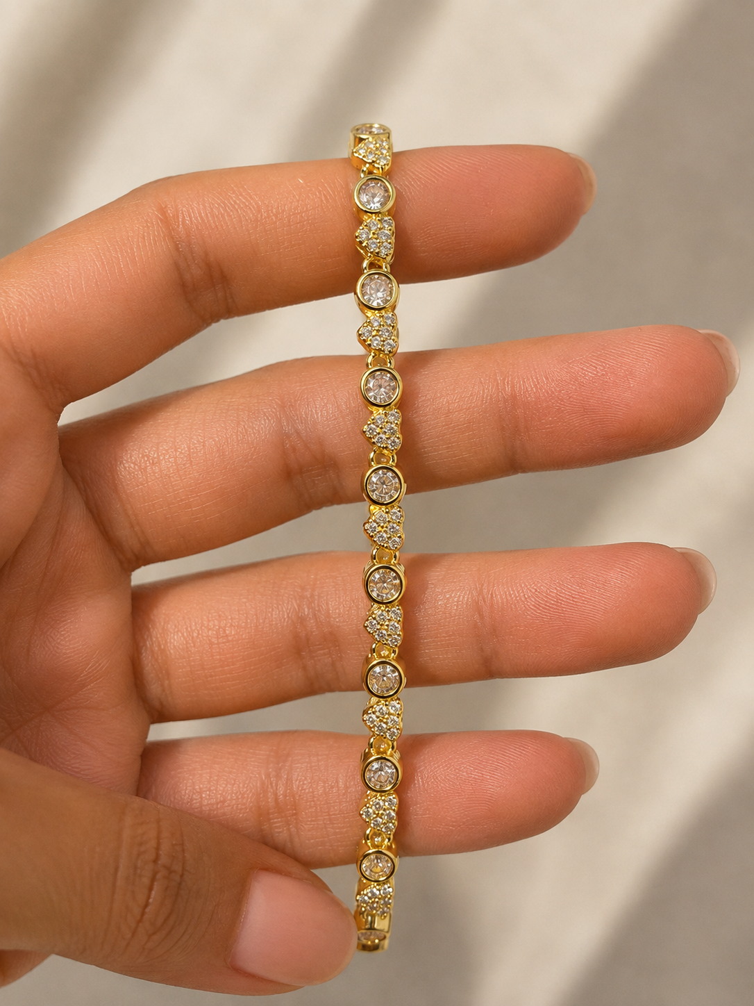 Crystal gold sparkle bracelet