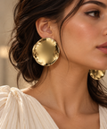 Hammered Gold Studs