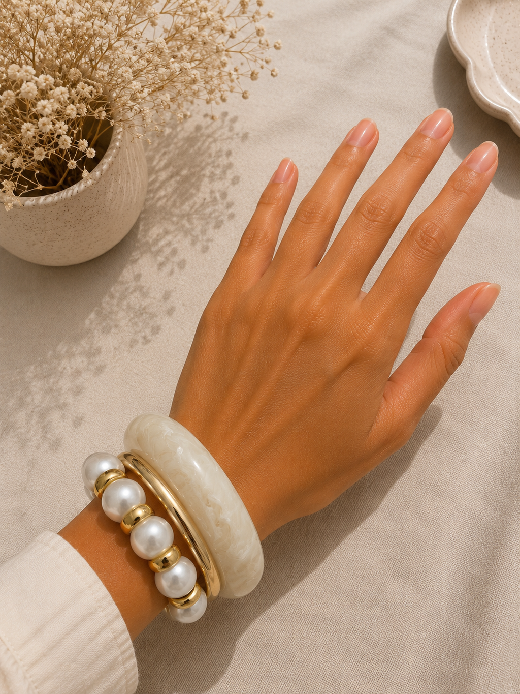 Pearl & Ivory Bangle