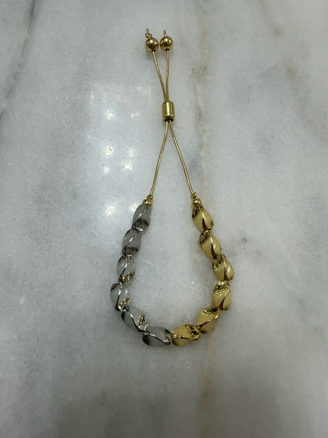 Gold&silver twist bracelet