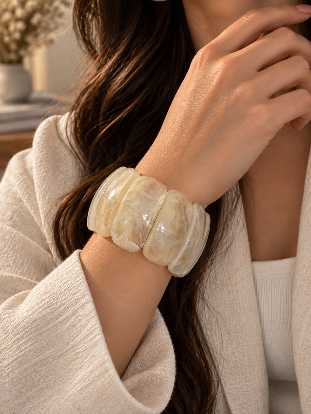 Ivory Marble Bangle