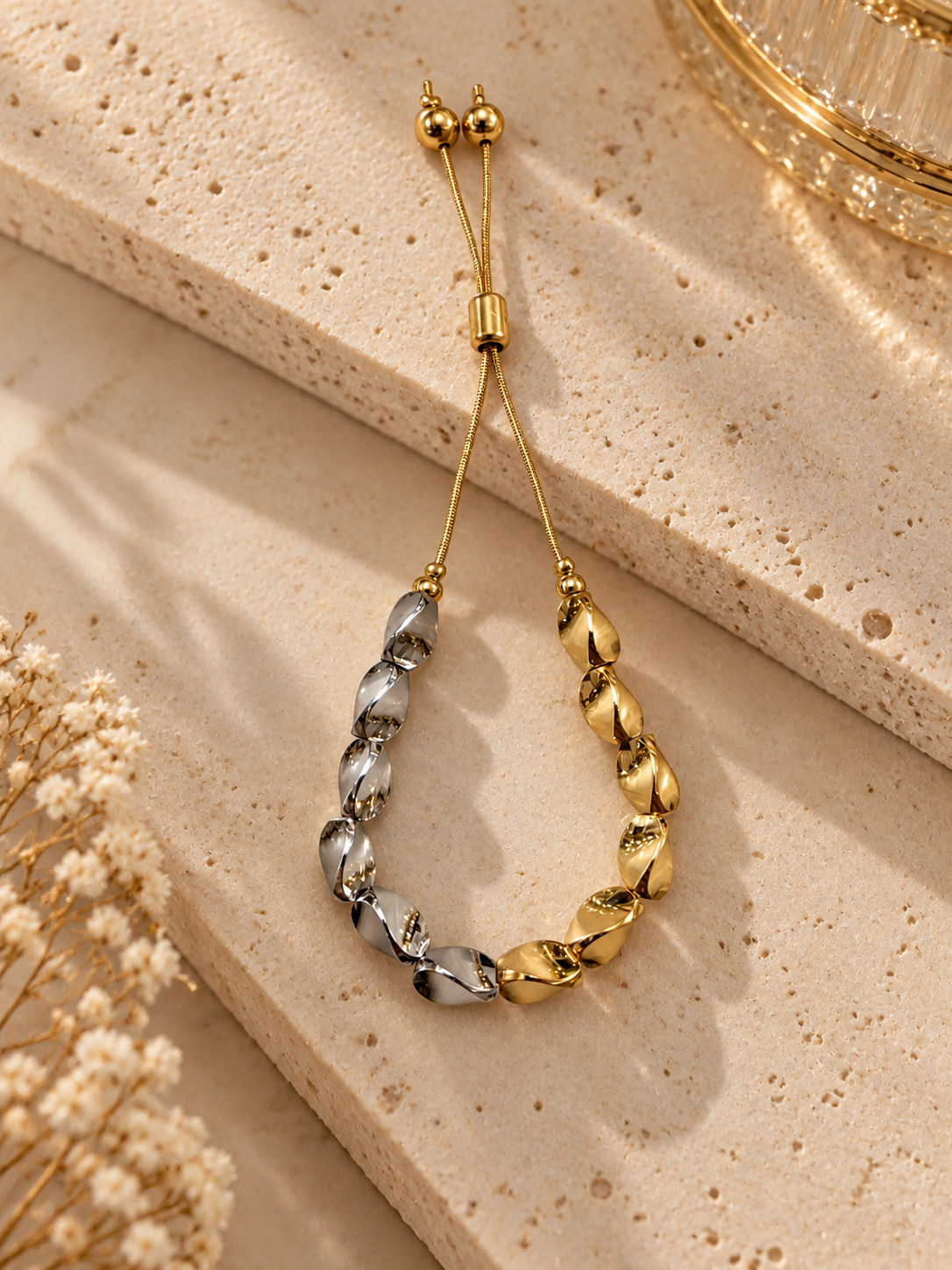 Gold&silver twist bracelet