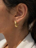 Sculpted Gold Hoop Earrings