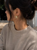 Golden Blossom Pearl Earrings